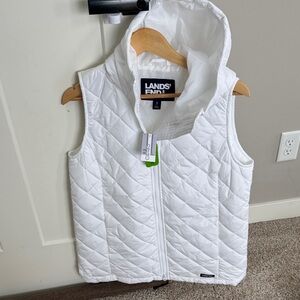 Lands' End Kids Quilted White Vest